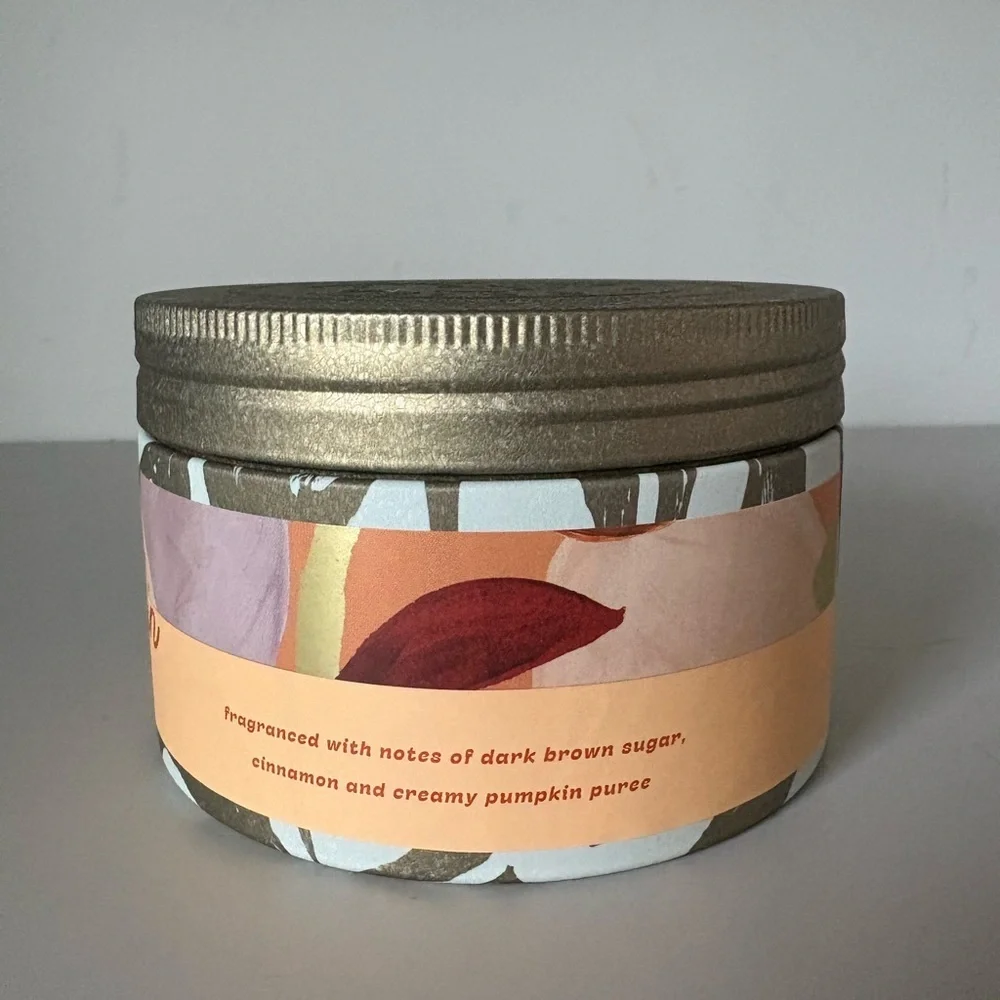 Illume Tried & True Heirloom Pumpkin Large Tin 3 Wick  14.1 Oz Candle NEW